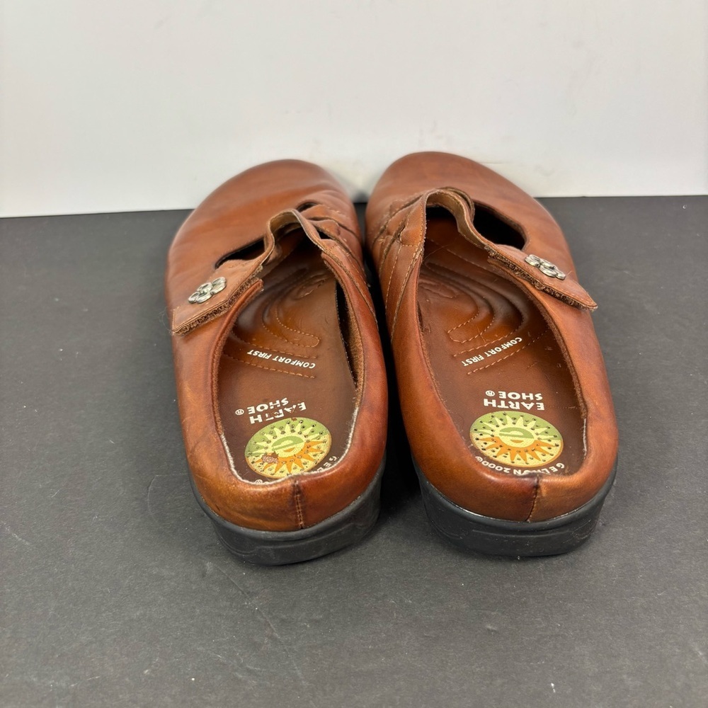 Earth Spirit Leather Mary Jane Flats Women’s 10 Brown Comfort Walking Shoes - Picture 2 of 5